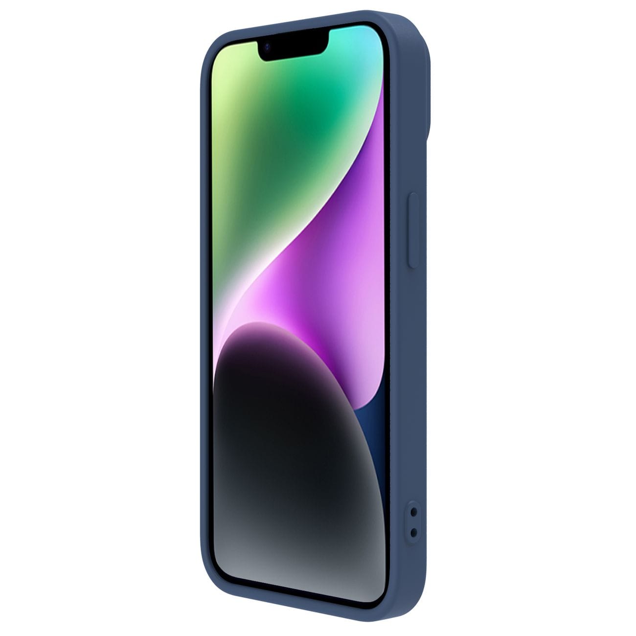 Nillkin CamShield Silky Silikonfodral iPhone 14 Plus Fodral med kameraskydd Blå