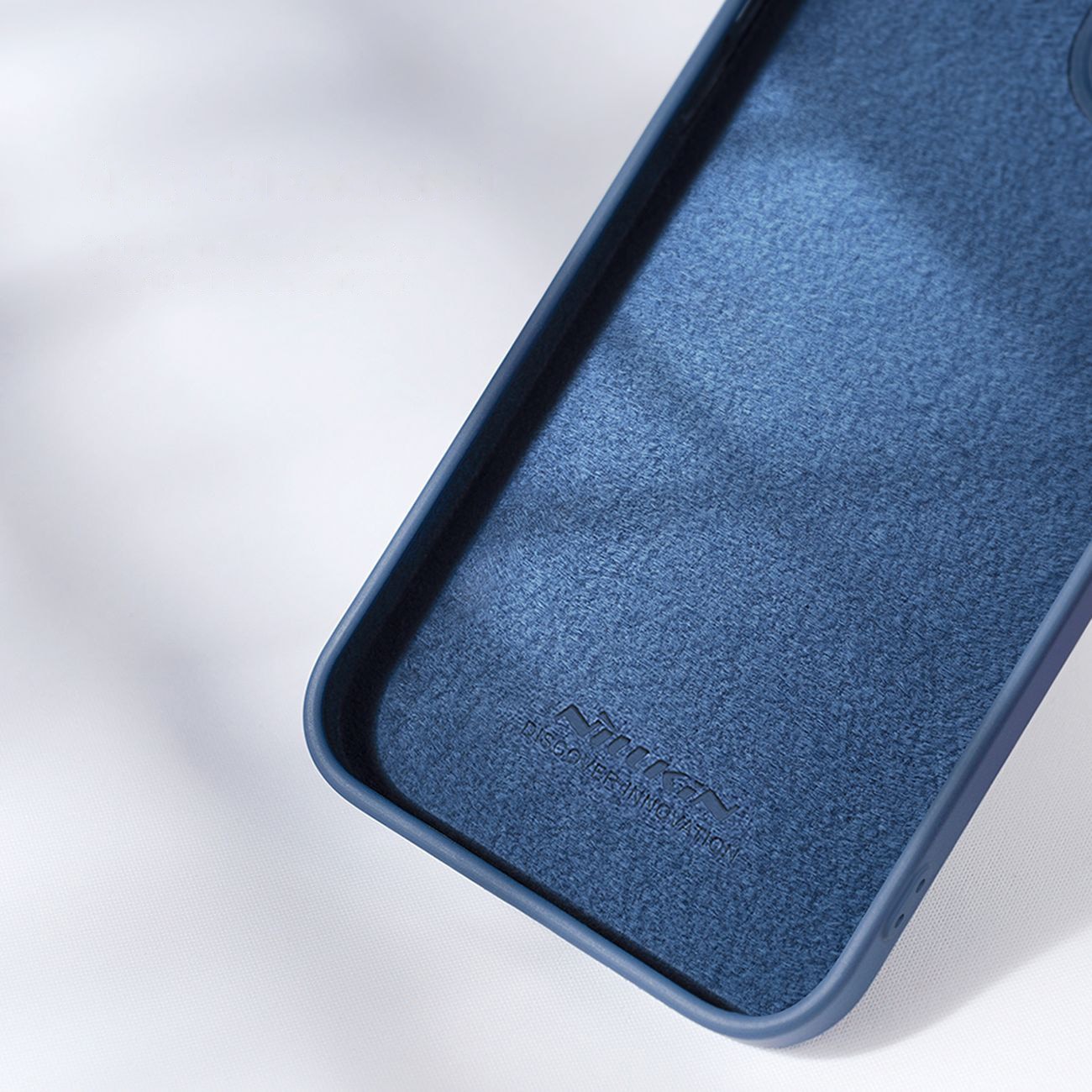 Nillkin CamShield Silky Silikonfodral iPhone 14 Plus Fodral med kameraskydd Blå