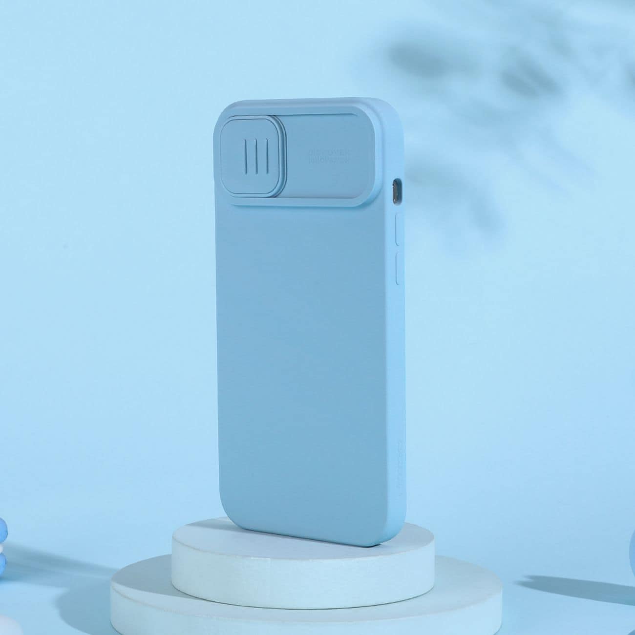 Nillkin CamShield Silky Silikonfodral iPhone 14 Plus fodral med kameraskydd grön