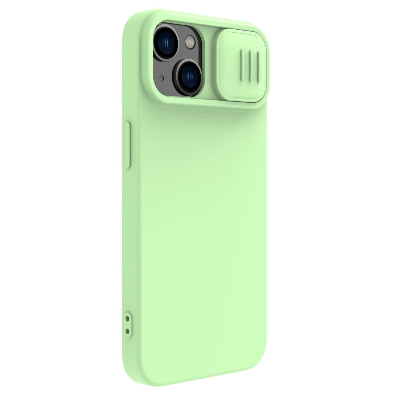 Nillkin CamShield Silky Silikonfodral iPhone 14 Plus fodral med kameraskydd grön