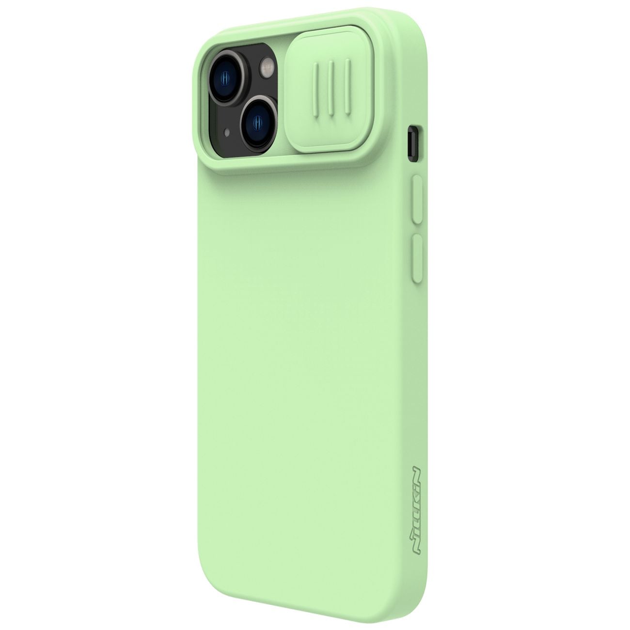 Nillkin CamShield Silky Silikonfodral iPhone 14 Plus fodral med kameraskydd grön