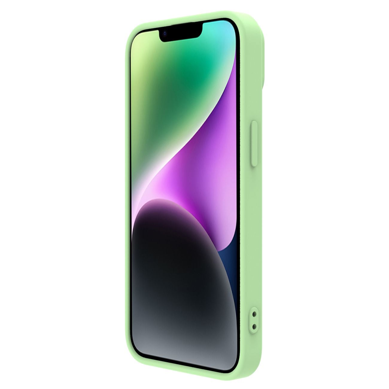 Nillkin CamShield Silky Silikonfodral iPhone 14 Plus fodral med kameraskydd grön