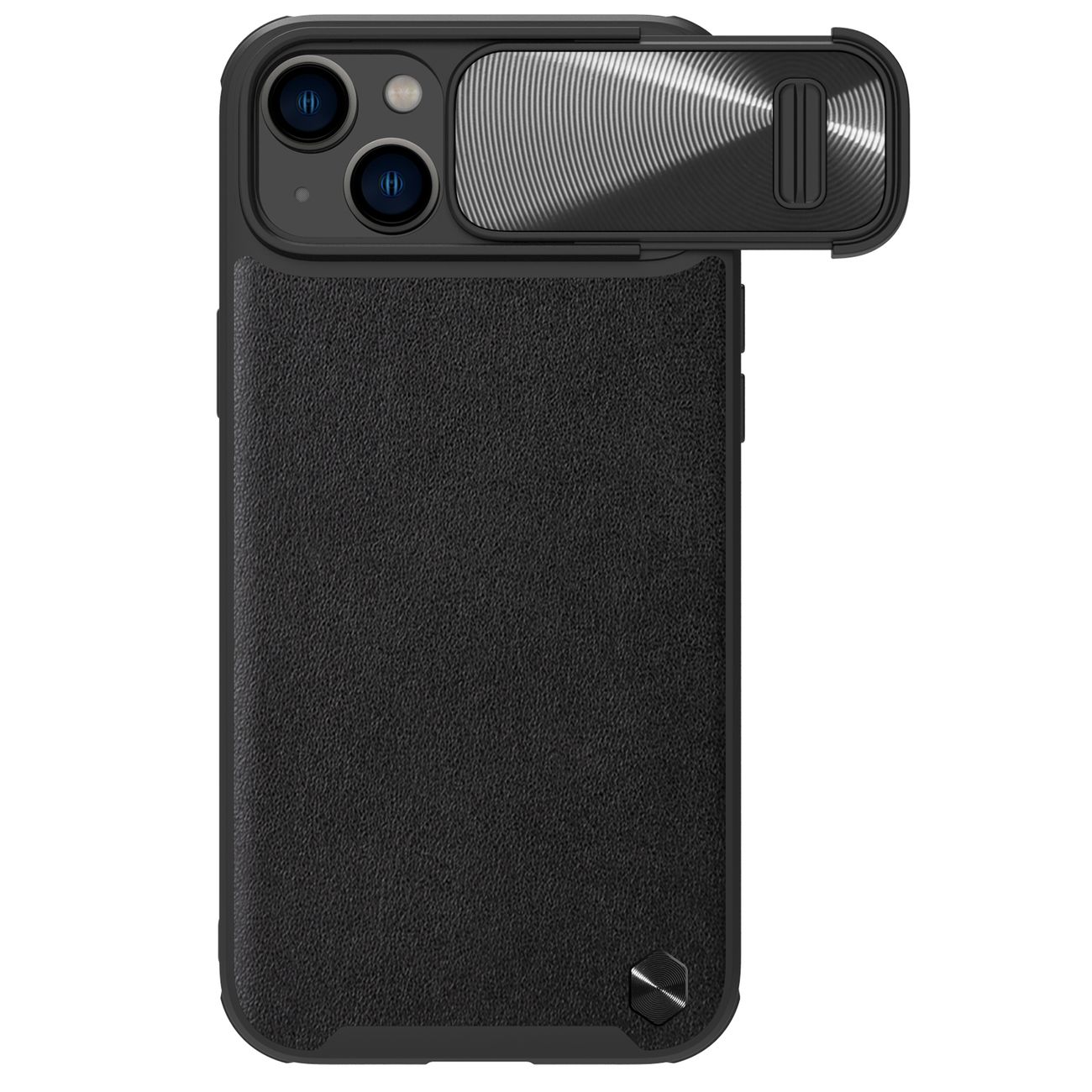 Nillkin CamShield Leather S Case iPhone 14 fodral skydd med kameraskydd svart