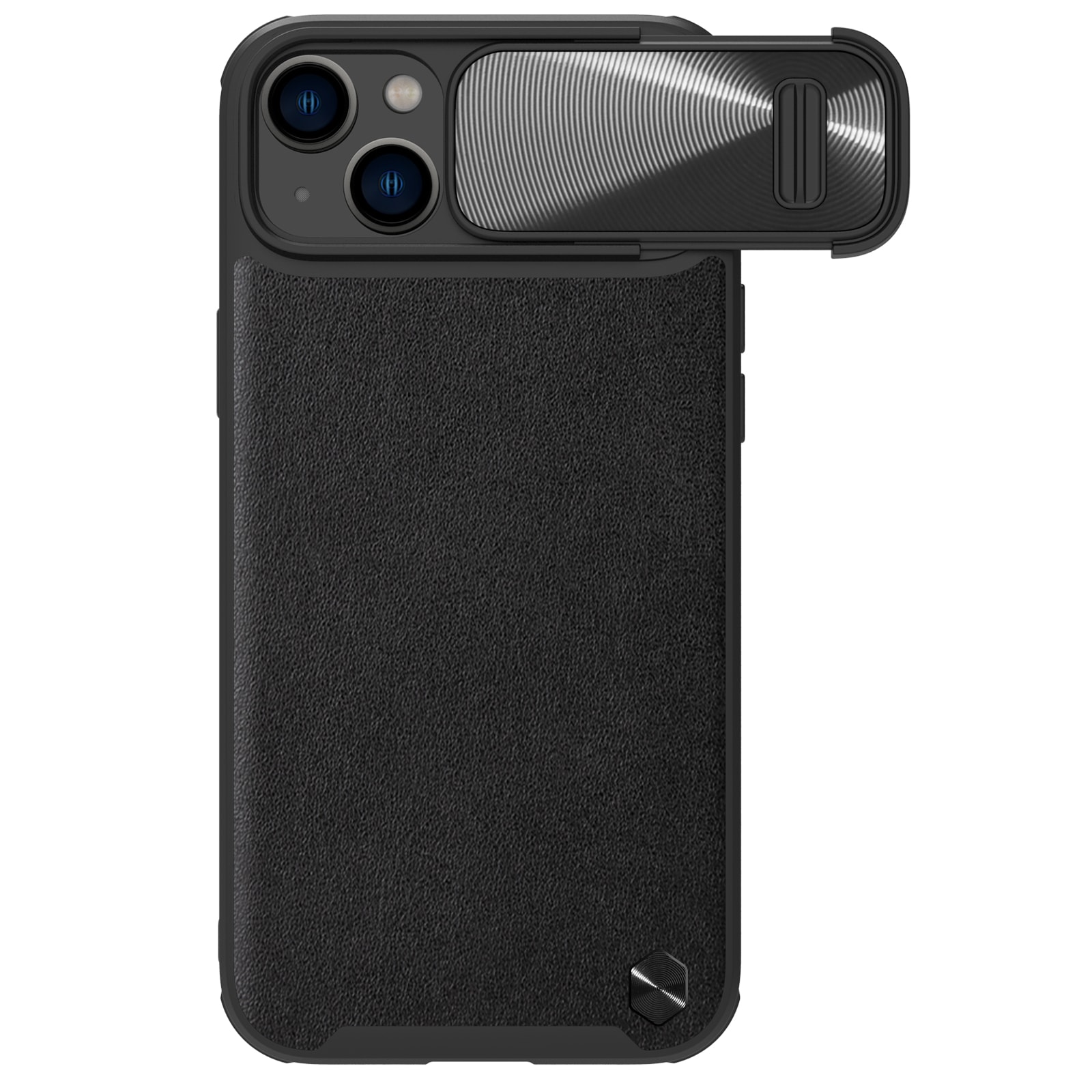 Nillkin CamShield Leather S Case iPhone 14 Plus fodral med kameraskydd svart