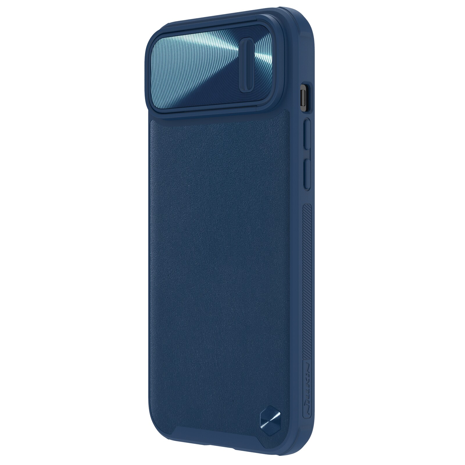 Nillkin CamShield Leather S Case iPhone 14 Plus-fodral med kameraskydd blå