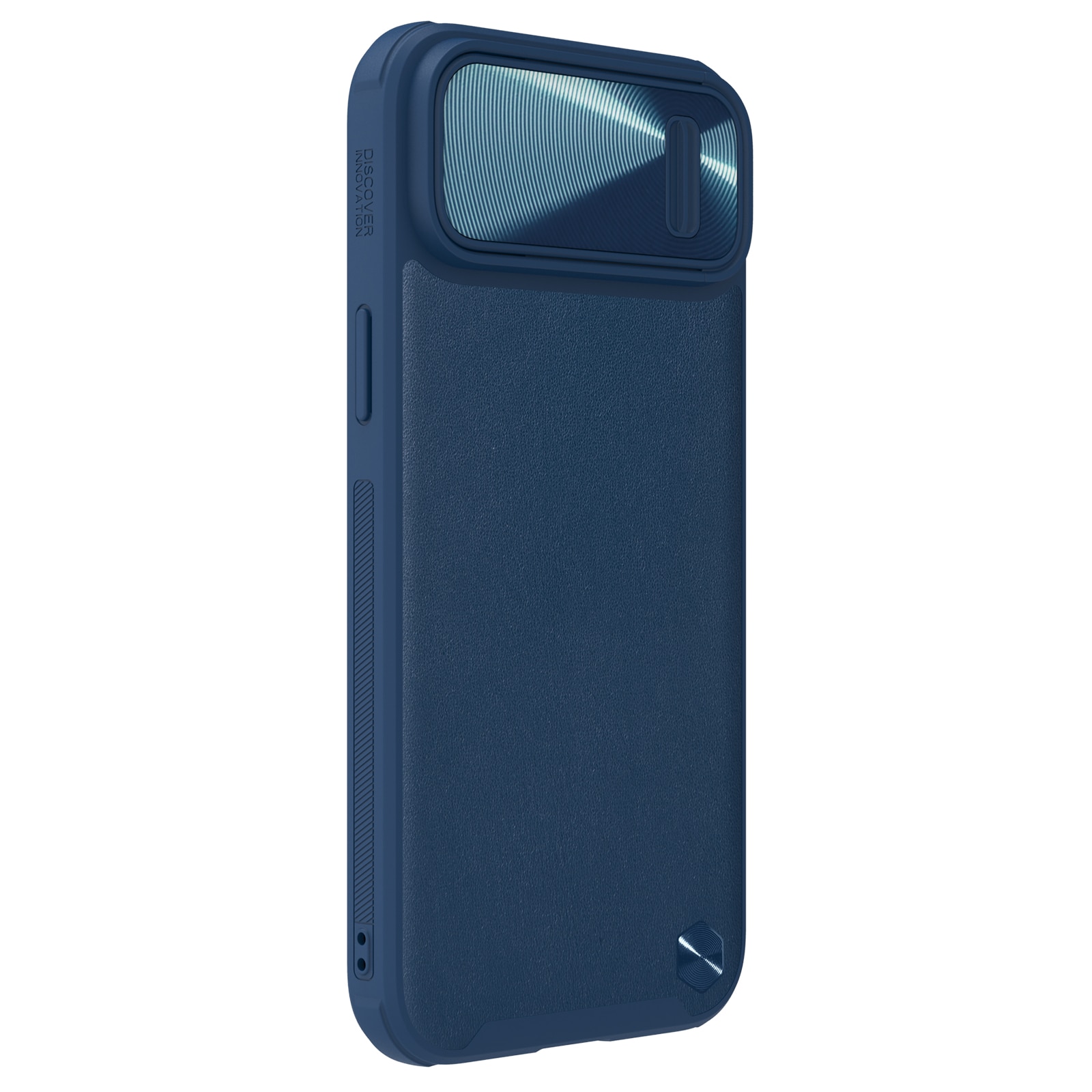 Nillkin CamShield Leather S Case iPhone 14 Plus-fodral med kameraskydd blå
