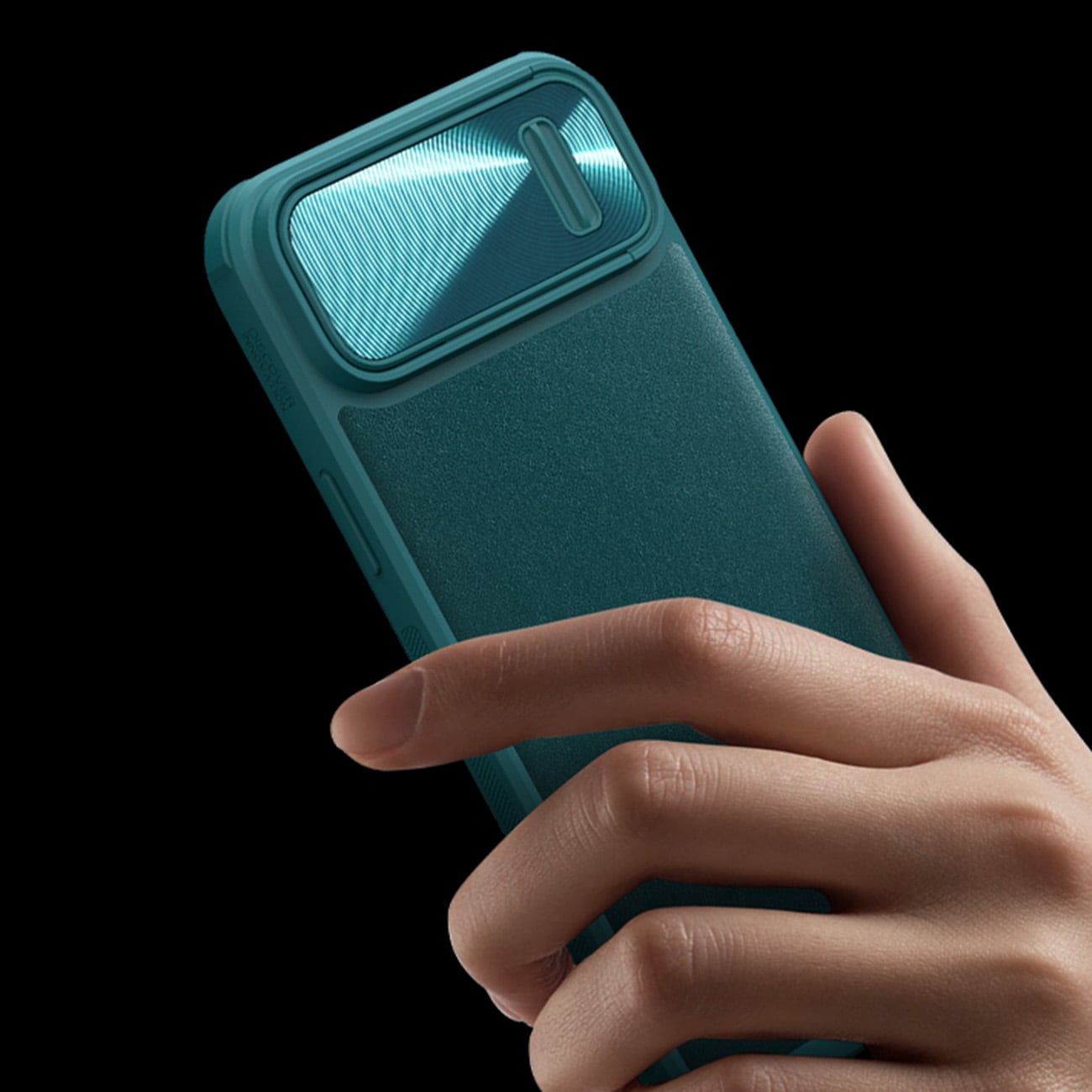 Nillkin CamShield Leather S Case iPhone 14 Plus-fodral med kameraskydd blå