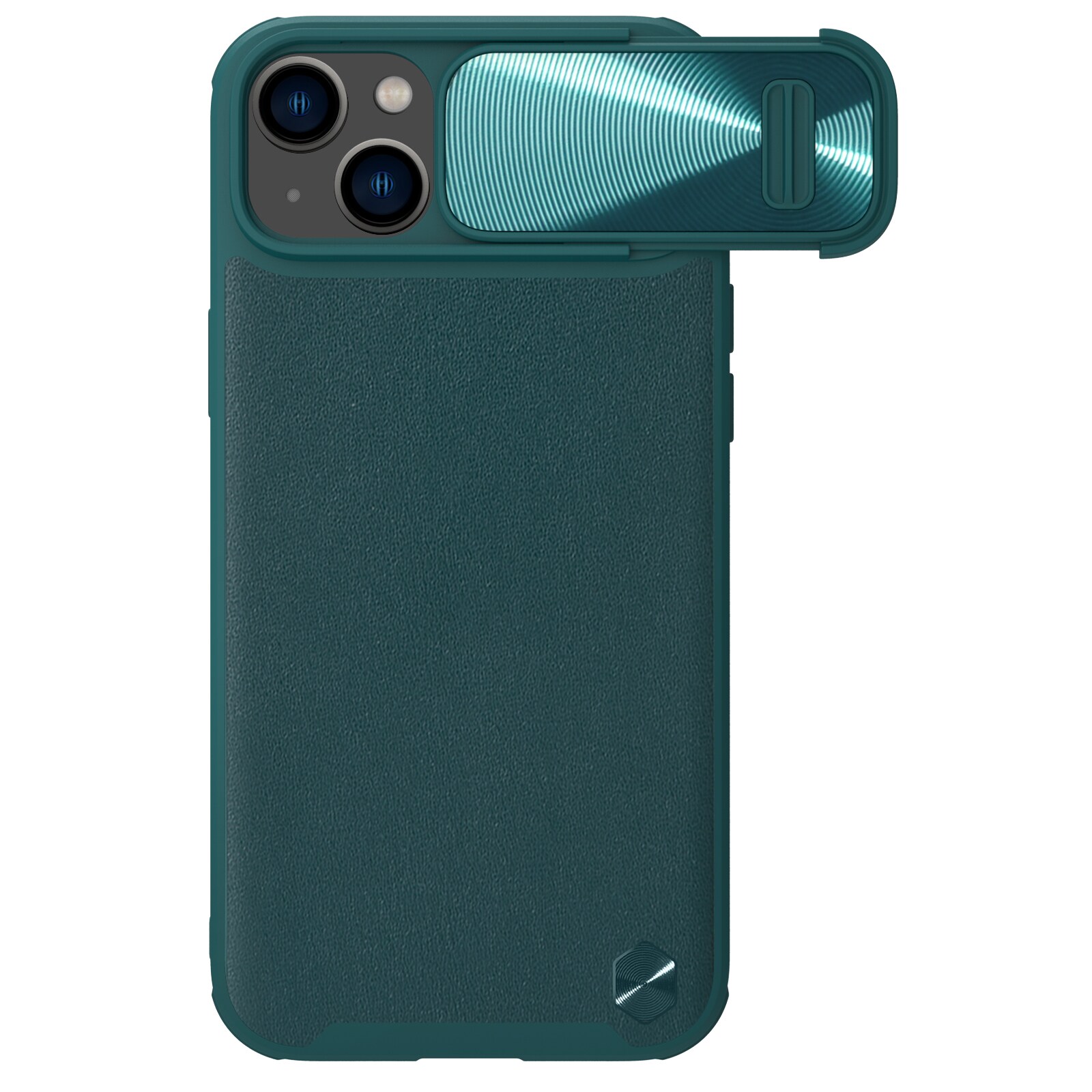 Nillkin CamShield Leather S Case iPhone 14 Plus fodral med kameraskydd grönt