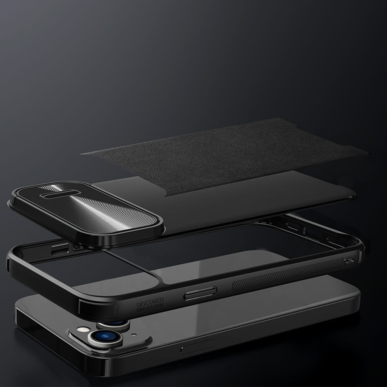 Nillkin CamShield Leather S Case iPhone 14 Plus fodral med kameraskydd grönt