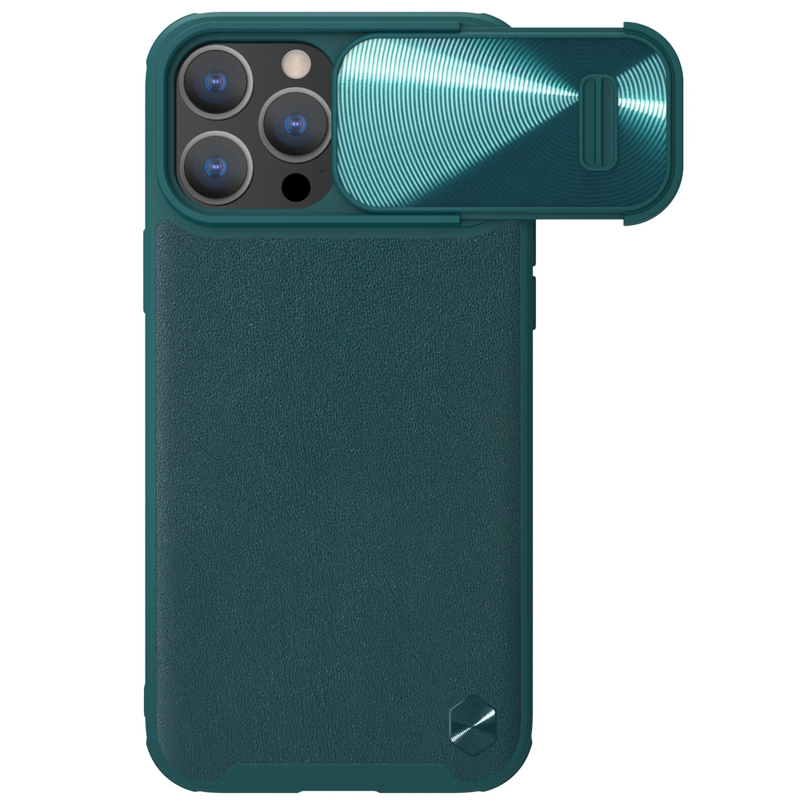 Nillkin CamShield Leather S Case iPhone 14 Pro Max fodral med kameraskydd grön