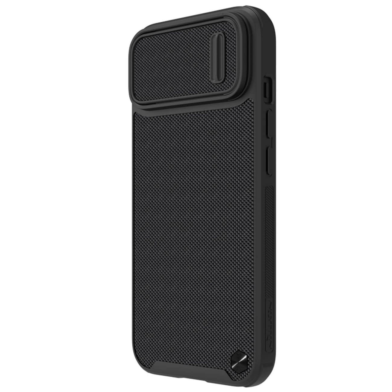 Nillkin Textured S Case iPhone 14 Plus pansarskydd med kameraskydd, svart