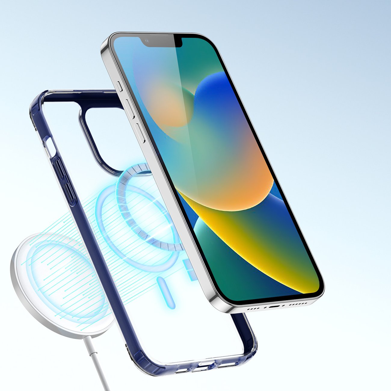 Dux Ducis Clin2 fodral för iPhone 14 Plus magnetiskt MagSafe-skydd blå