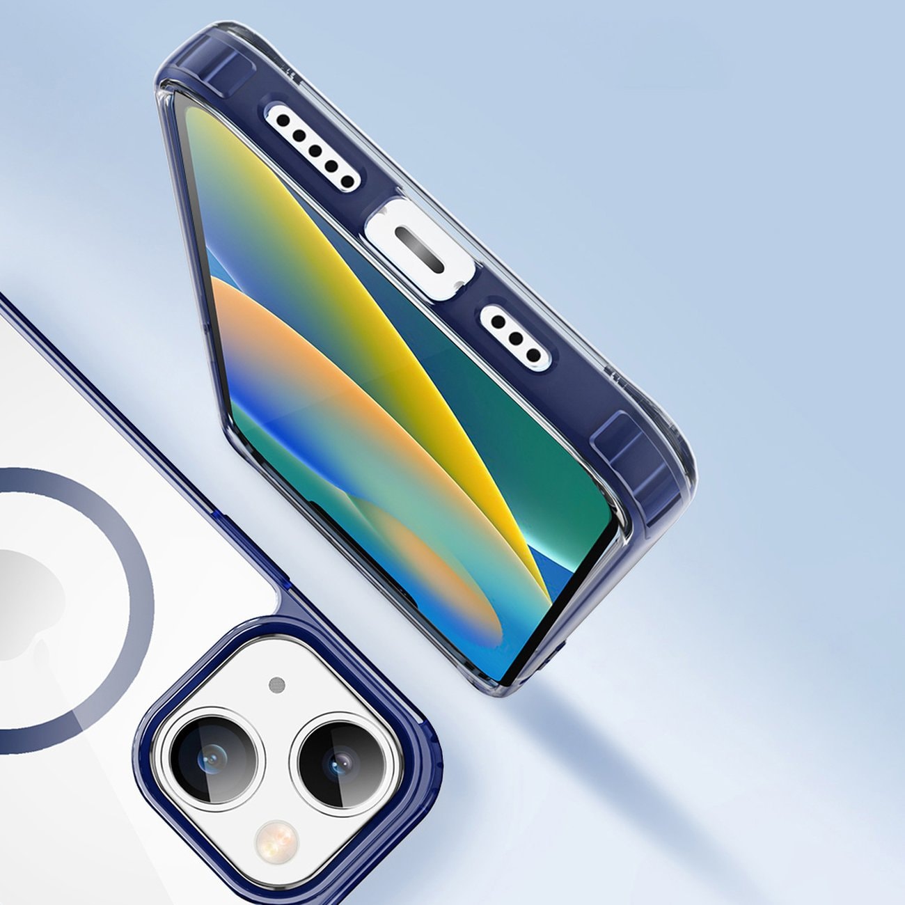 Dux Ducis Clin2 fodral för iPhone 14 Plus magnetiskt MagSafe-skydd blå