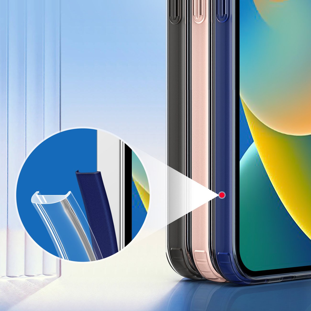 Dux Ducis Clin2 fodral för iPhone 14 Plus magnetiskt MagSafe-skydd blå