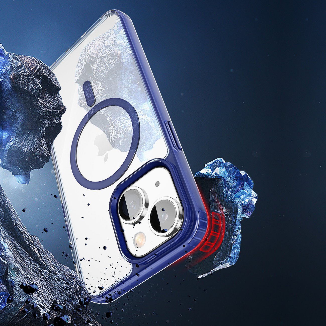 Dux Ducis Clin2 fodral för iPhone 14 Plus magnetiskt MagSafe-skydd blå