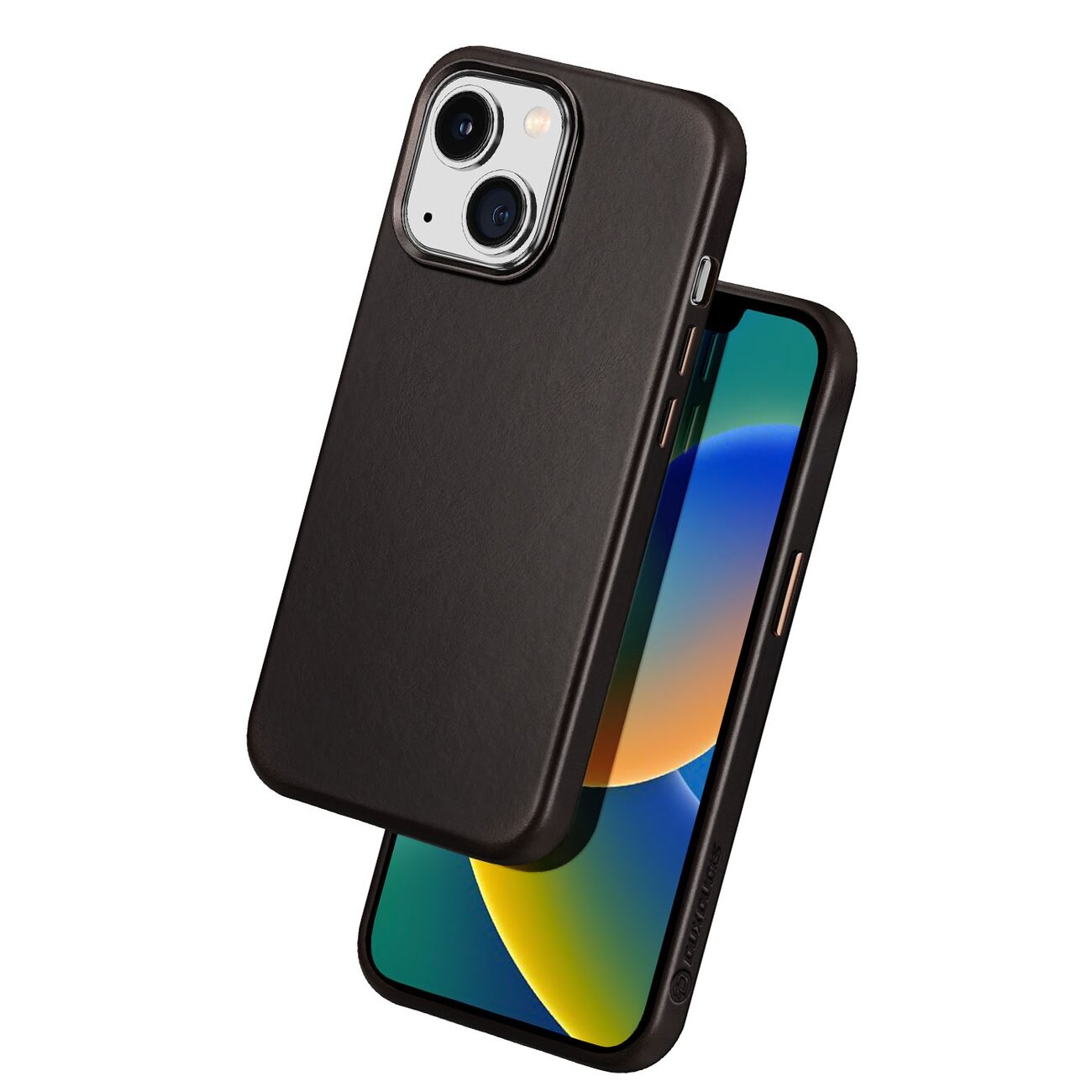 Dux Ducis Naples-fodral för iPhone 14 Plus Läderfodral (MagSafe-kompatibel) Mörkbrun