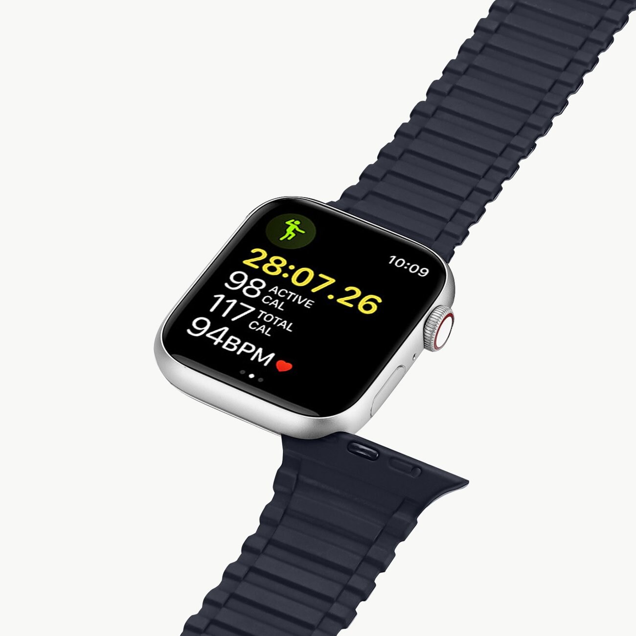 Dux Ducis Armor Apple Watch SE Armband, 9-1 (41, 40, 38 mm), Silikon Magnetband, Blå