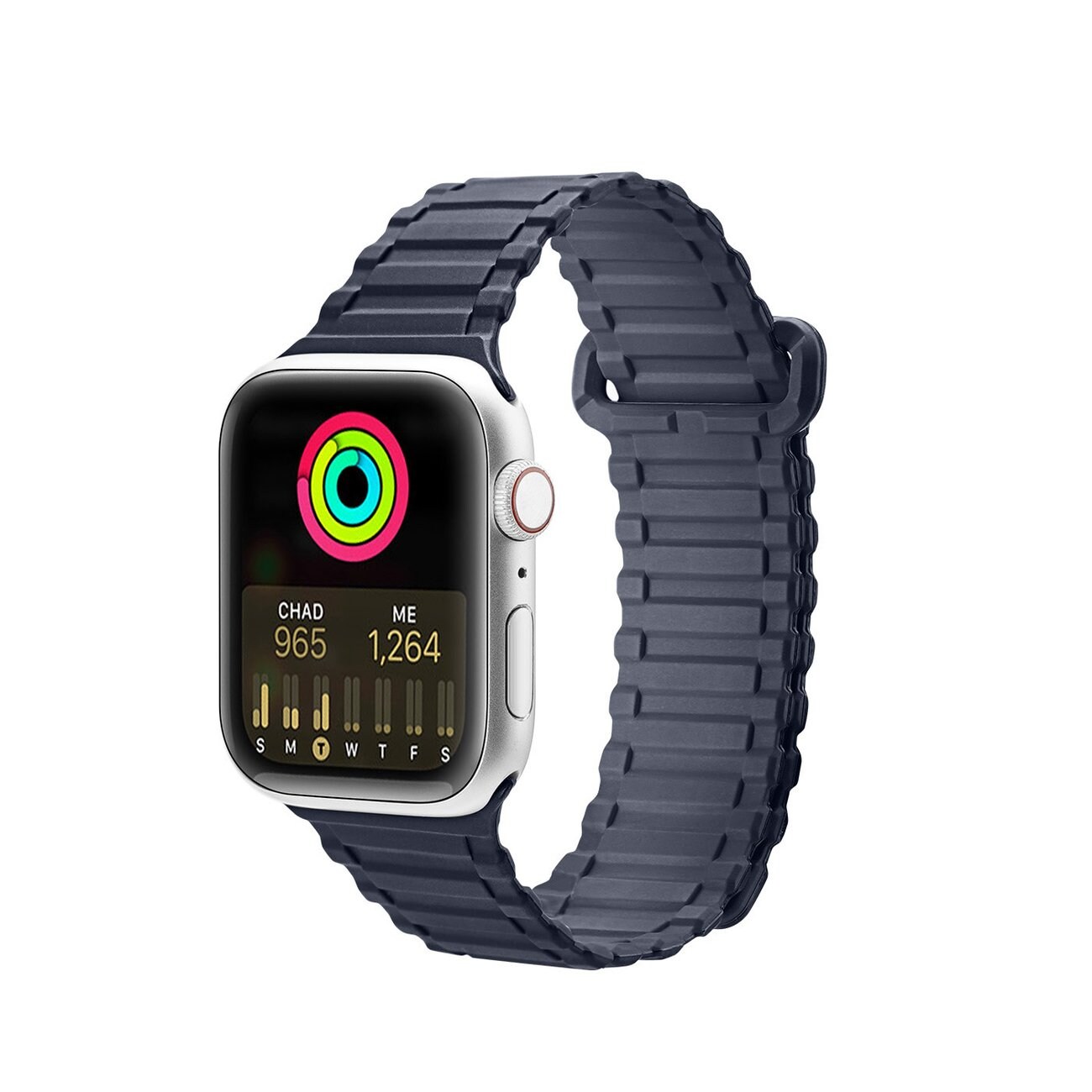 Dux Ducis Armor Armband för Apple Watch Ultra, SE, 1-9 (49, 45, 44, 42 mm) Silikon Magnetiskt Blå
