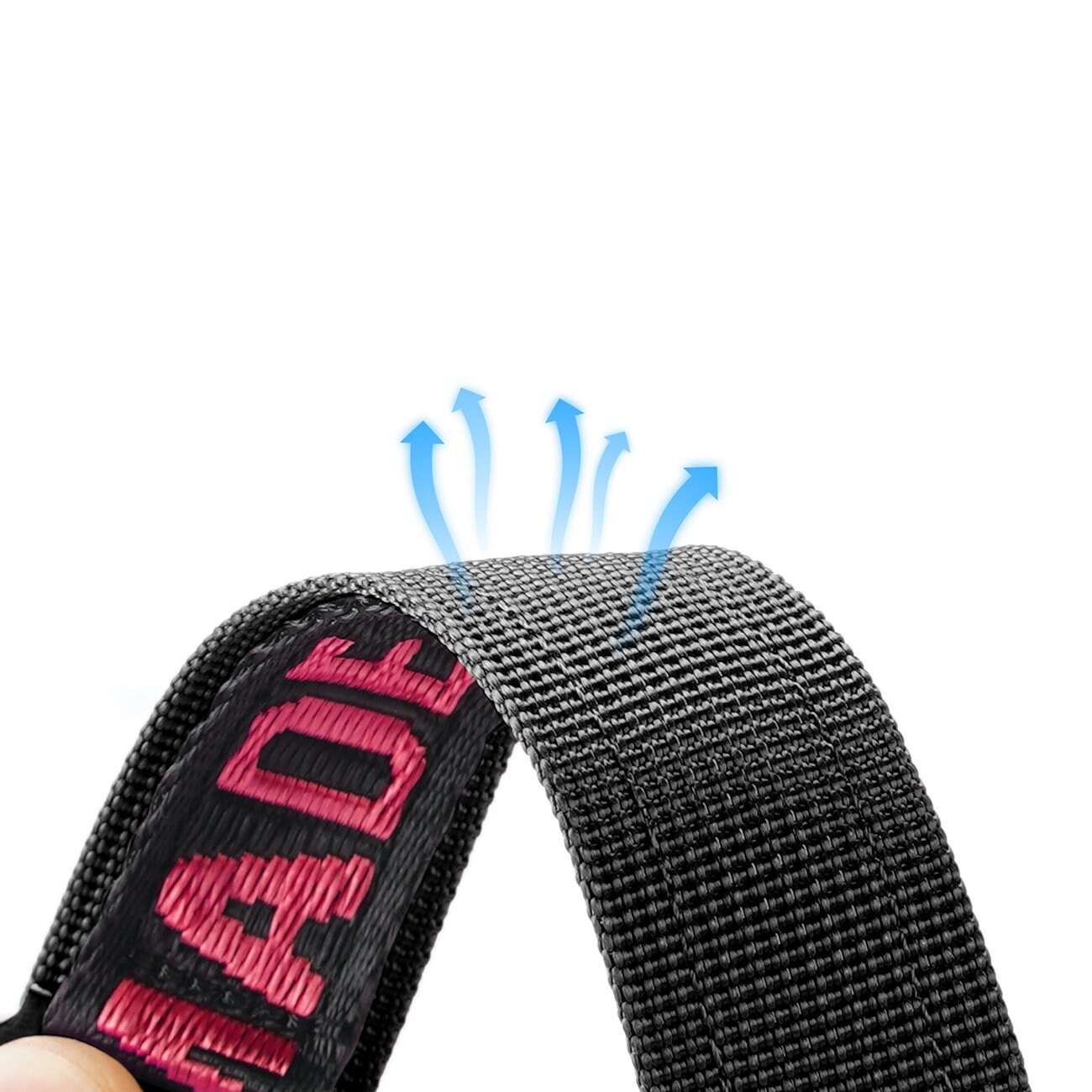 Dux Ducis Armband (utomhus) för Apple Watch Ultra, SE, 9-1 (49-42 mm) Nylon Svart och Röd