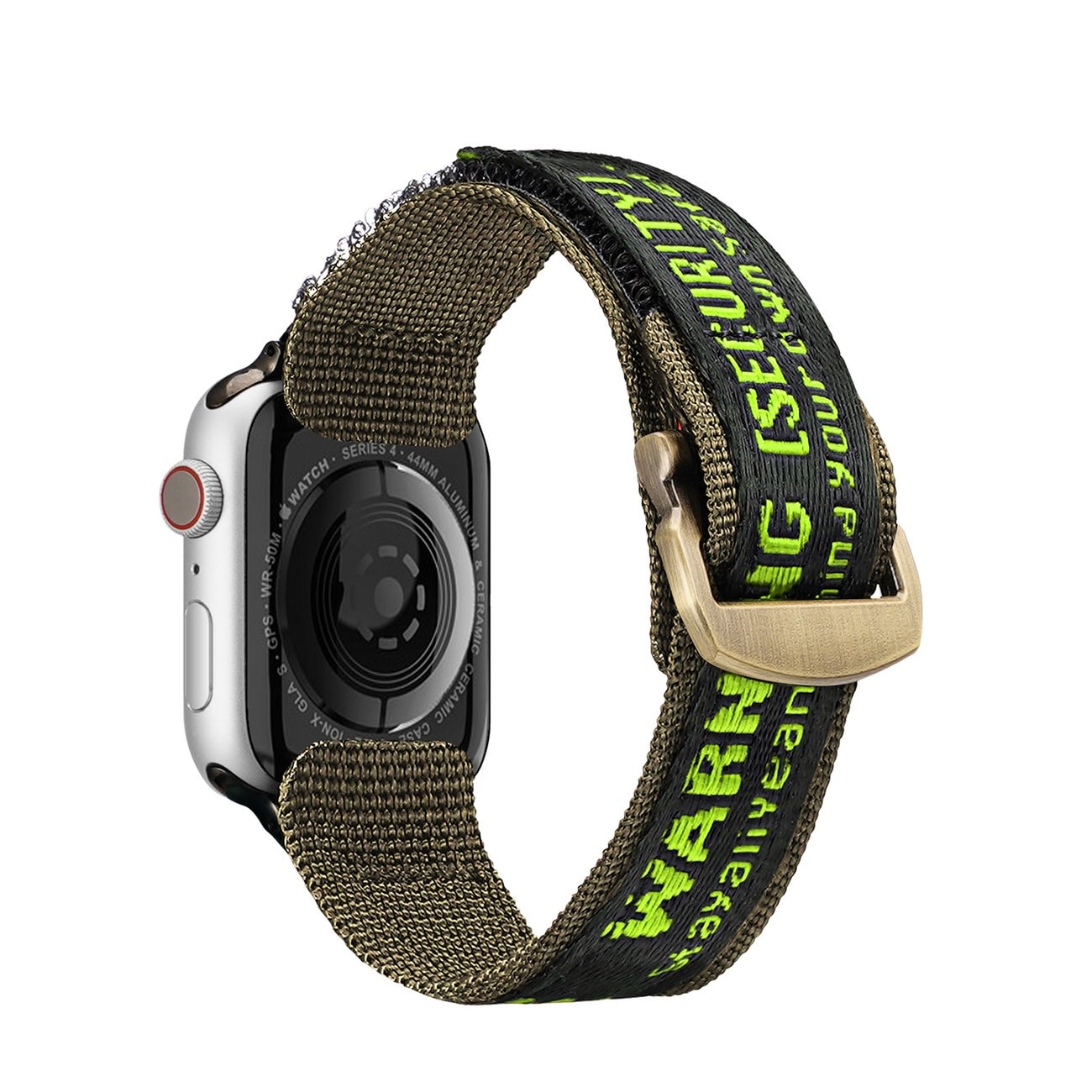 Dux Ducis Utomhus Apple Watch Ultra Armband, SE, 9-1 (49-40 mm) Nylon, Svart/Grön