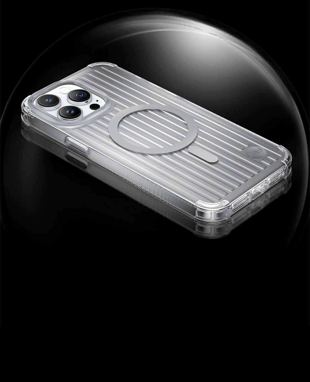 Kingxbar PQY Go Out Series magnetiskt fodral för iPhone 14 Plus MagSafe silver