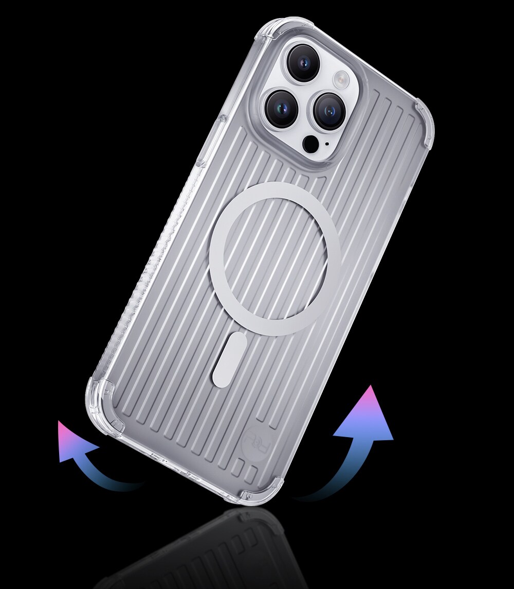 Kingxbar PQY Go Out Series magnetiskt fodral för iPhone 14 Plus MagSafe silver