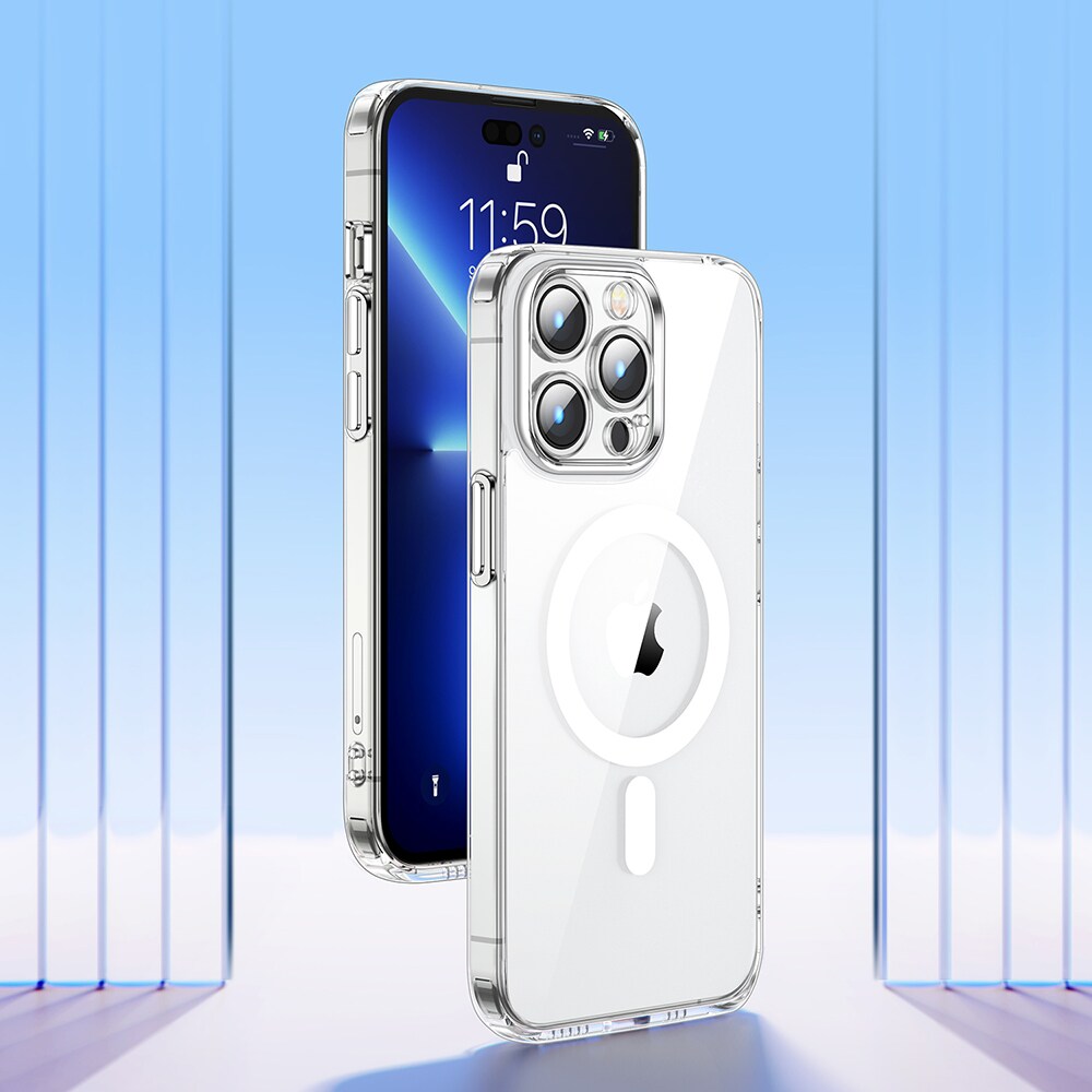 Joyroom 14D Magnetiskt fodral för iPhone 14 Plus, Kompatibelt med MagSafe, Transparent (JR-14D7)