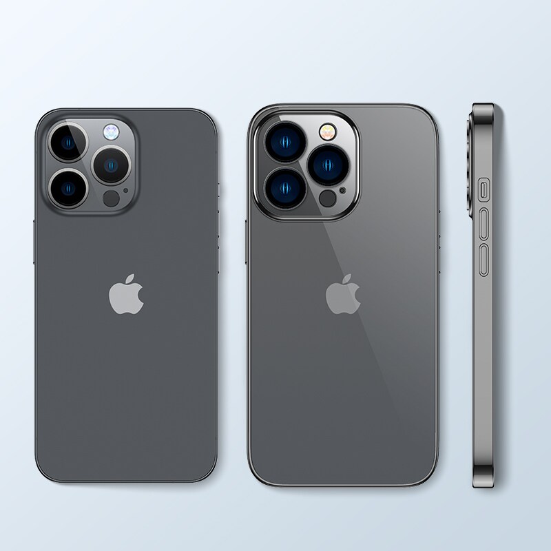 Joyroom 14Q Fodral för iPhone 14 Plus fodral med metallram svart (JR-14Q3-svart)