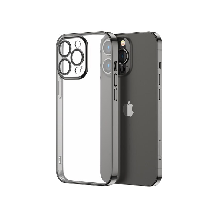 Joyroom 14Q Fodral för iPhone 14 Plus fodral med metallram svart (JR-14Q3-svart)