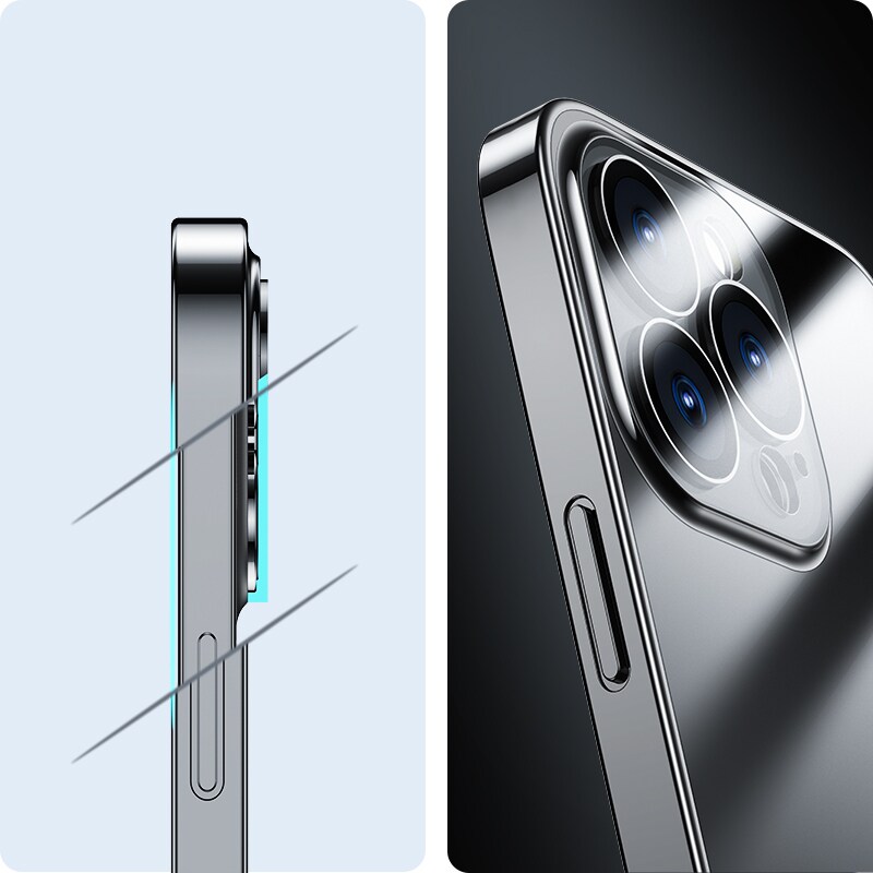 Joyroom 14Q Fodral för iPhone 14 Plus fodral med metallram svart (JR-14Q3-svart)