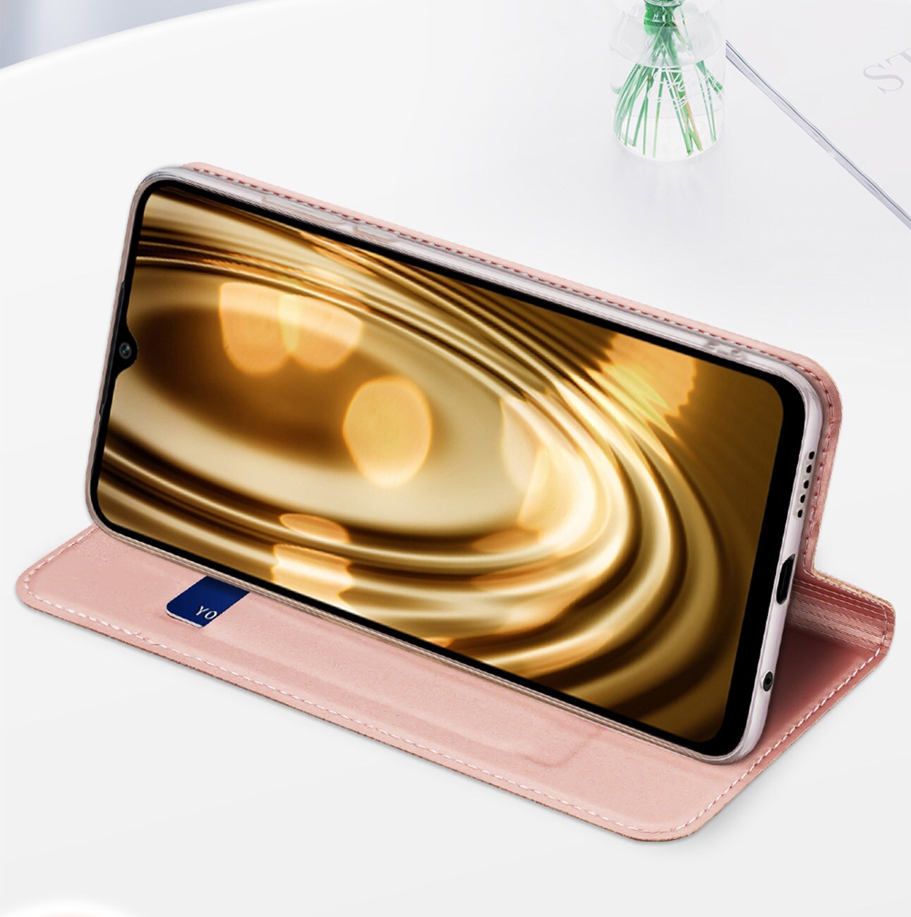 Dux Ducis Skin Pro-etui til Oppo Reno 8 Pro flip cover card wallet stander sort