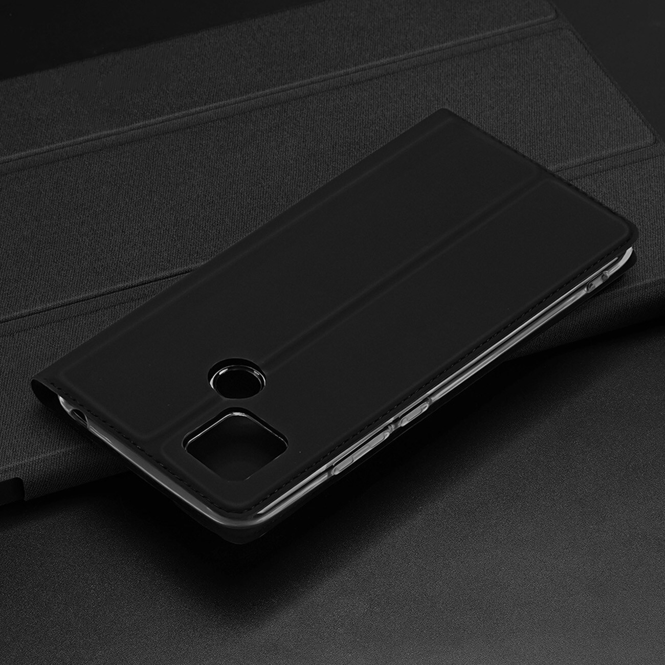 Dux Ducis Skin Pro-etui til Oppo Reno 8 Pro flip cover card wallet stander sort