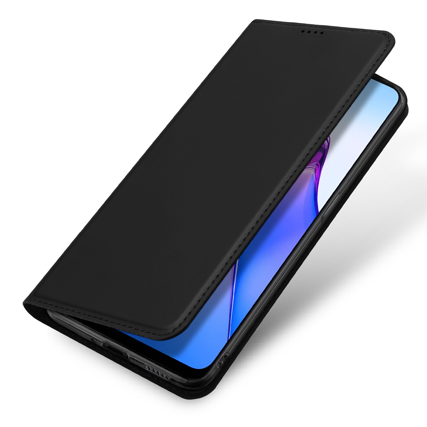 Dux Ducis Skin Pro-etui til Oppo Reno 8 Pro flip cover card wallet stander sort