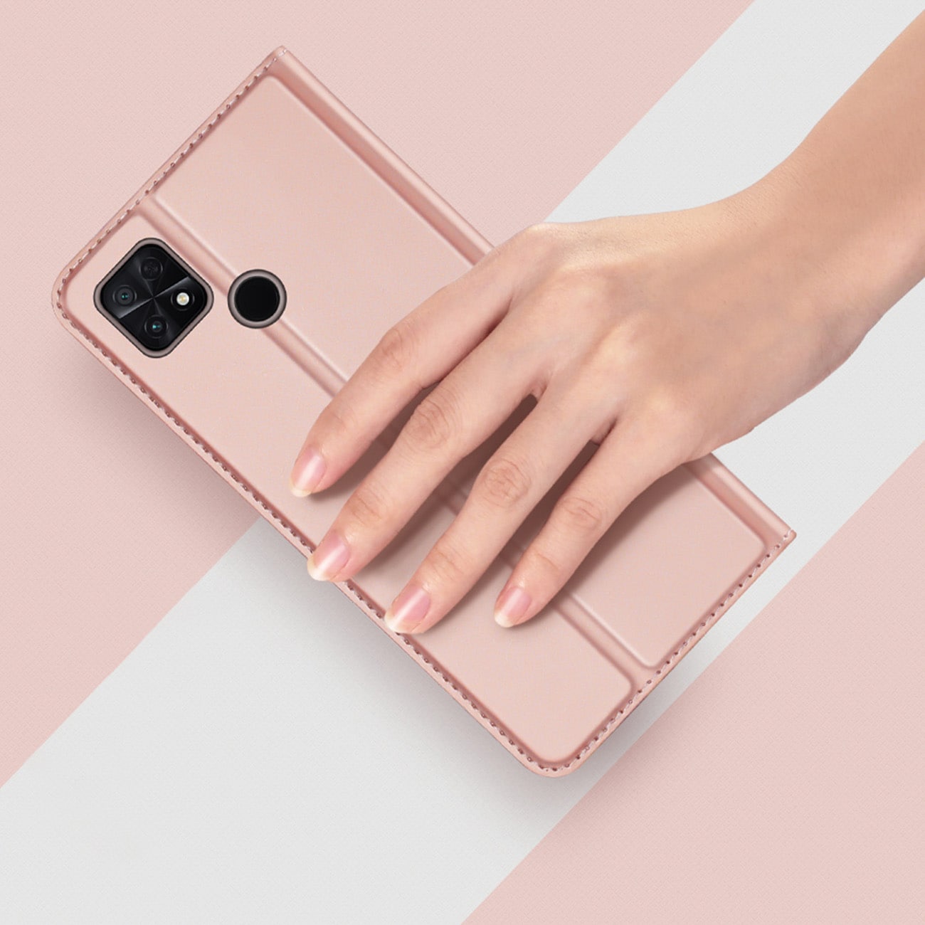 Dux Ducis Skin Pro-etui til Oppo Reno 8 Pro flip cover card wallet stand blå