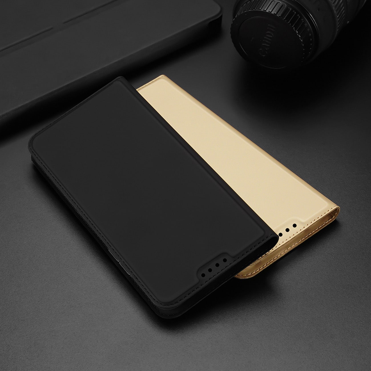 Dux Ducis Skin Pro-etui til Oppo Reno 8 Pro flip cover card wallet stand blå