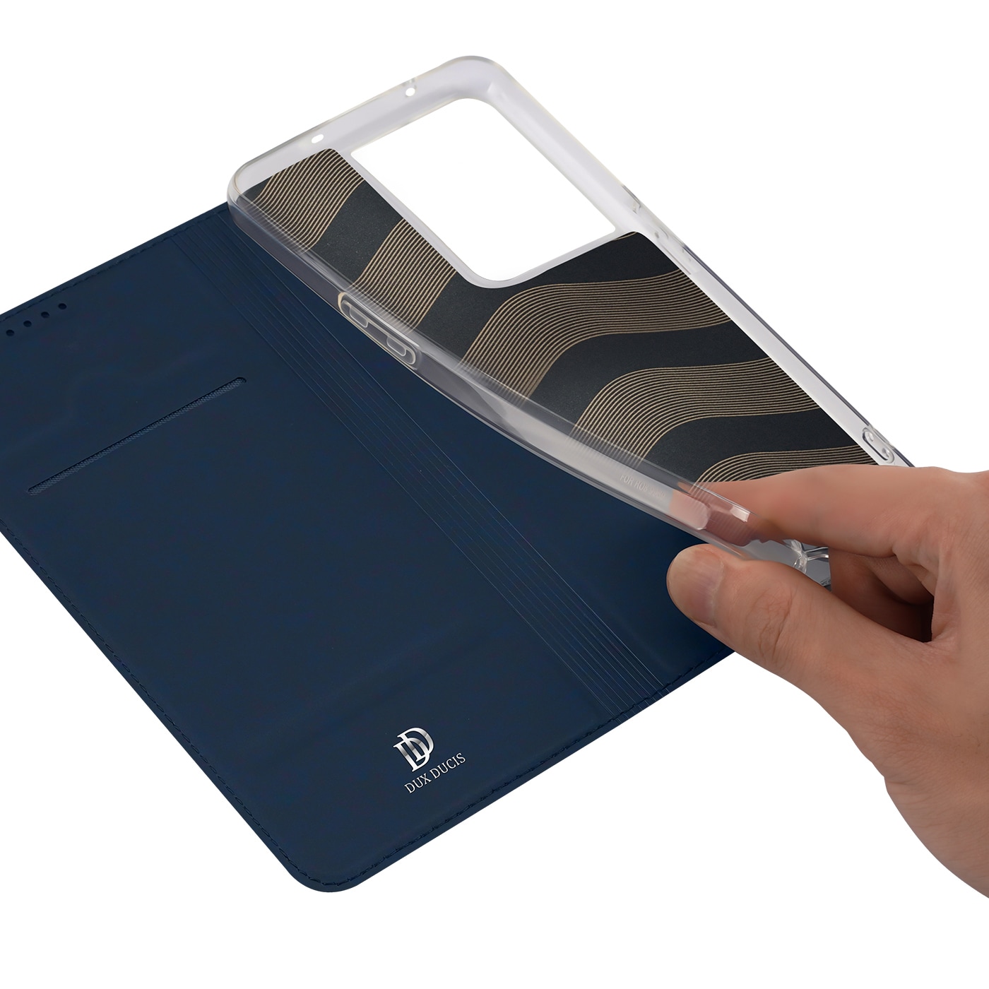 Dux Ducis Skin Pro-etui til Oppo Reno 8 Pro flip cover card wallet stand blå