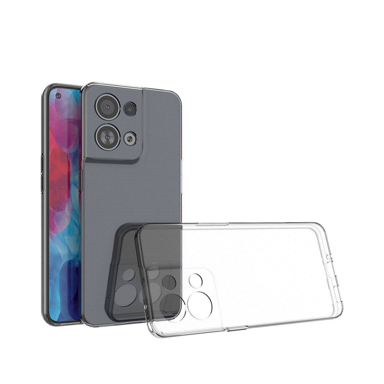 Ultraklart 0,5 mm etui til Oppo Reno 8 Pro tyndt cover gennemsigtigt