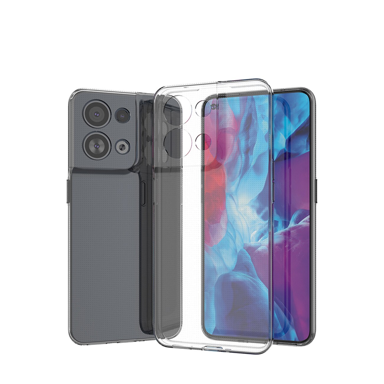Ultraklart 0,5 mm etui til Oppo Reno 8 Pro tyndt cover gennemsigtigt