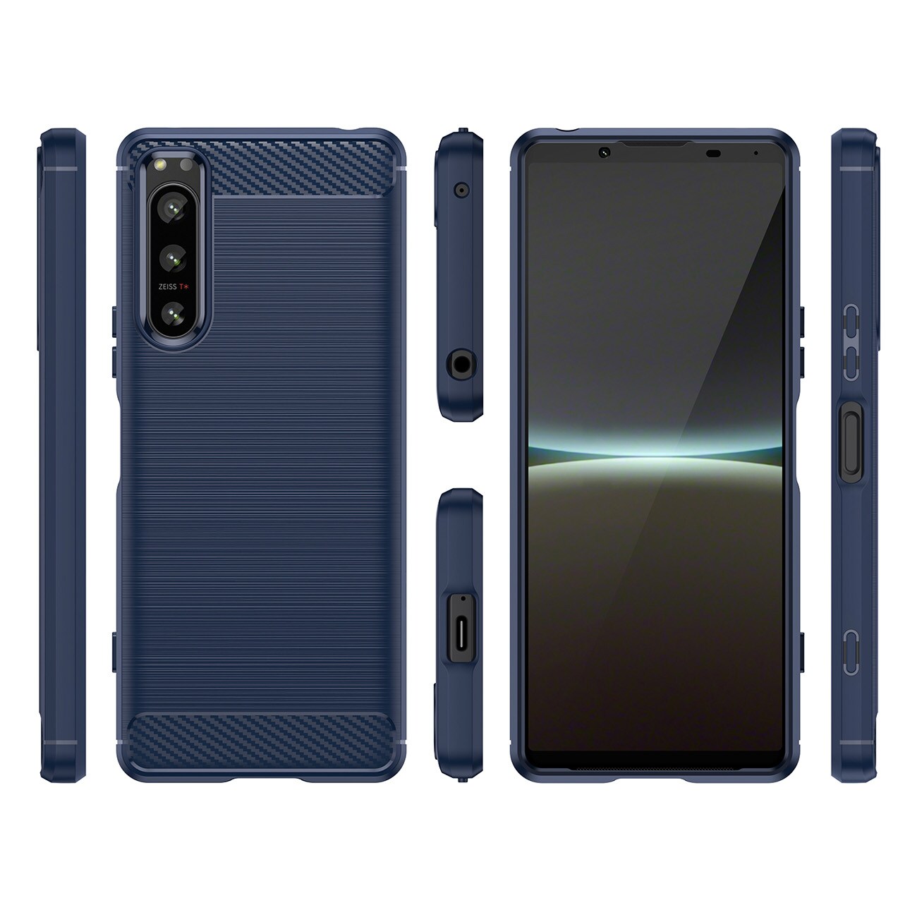 Thunder Case Xiaomi Poco M4 5G silikone panseretui blå