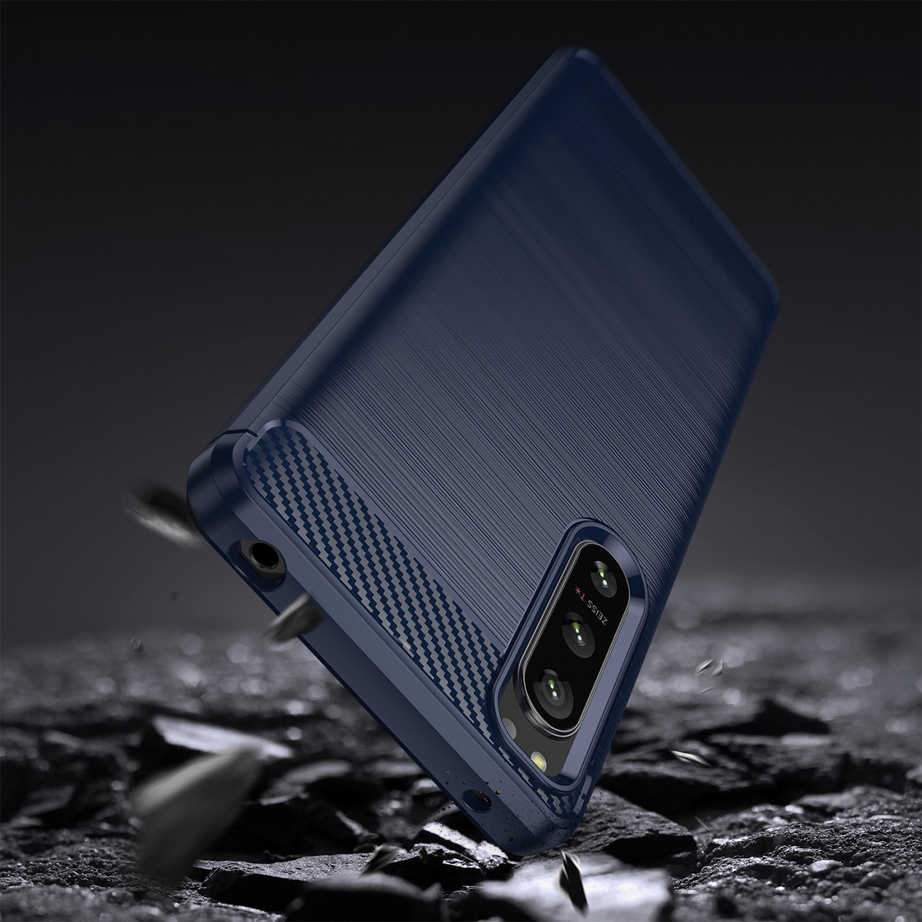 Thunder Case Xiaomi Poco M4 5G silikone panseretui blå