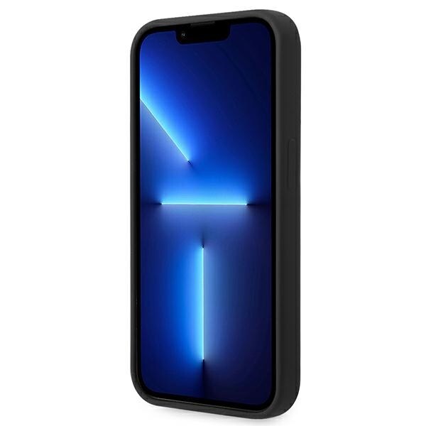 BMW Silikonfodral med metallogo för iPhone 14 Pro Max - Svart