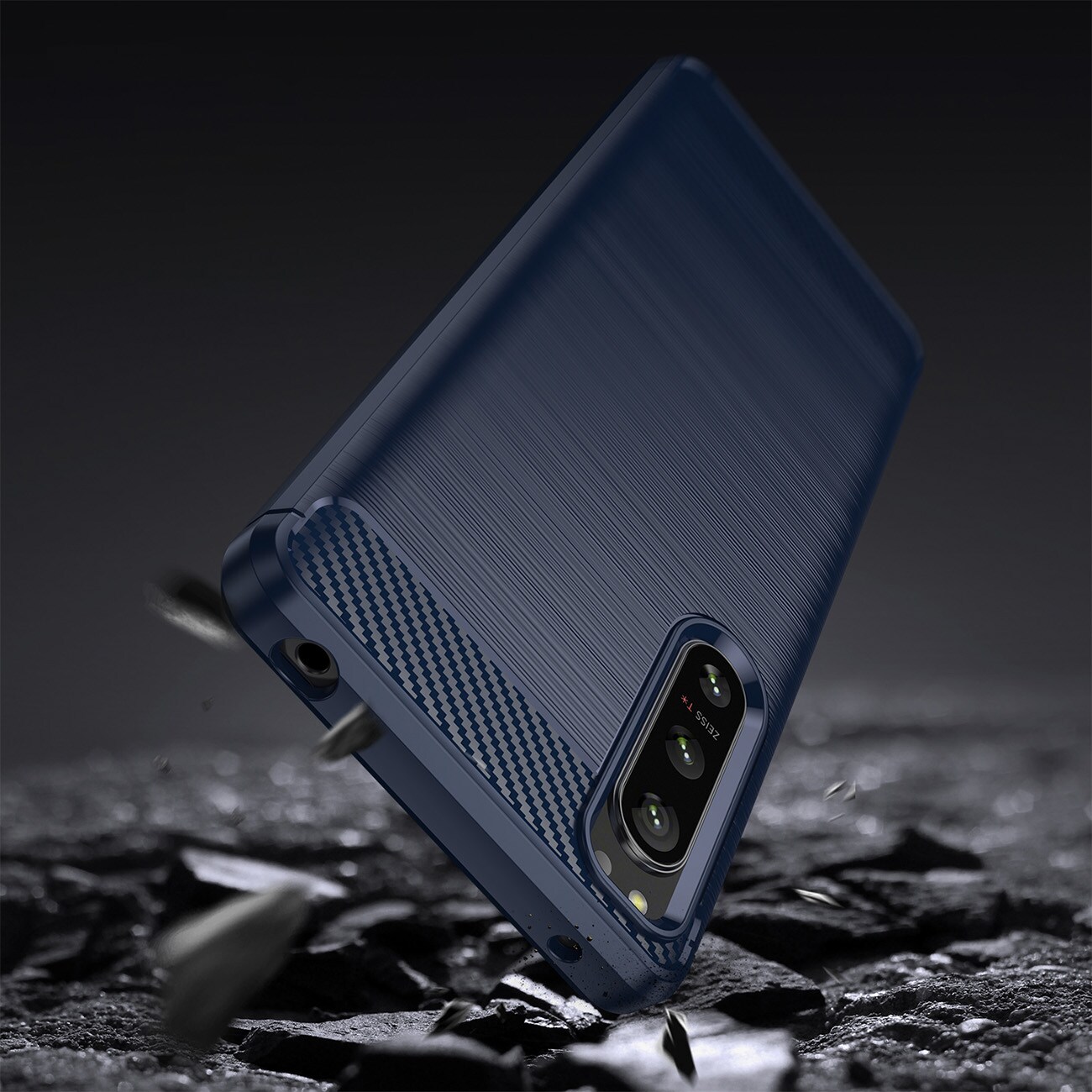 Thunder Case-etui til Xiaomi Poco F4 5G silikonepanseretui sort