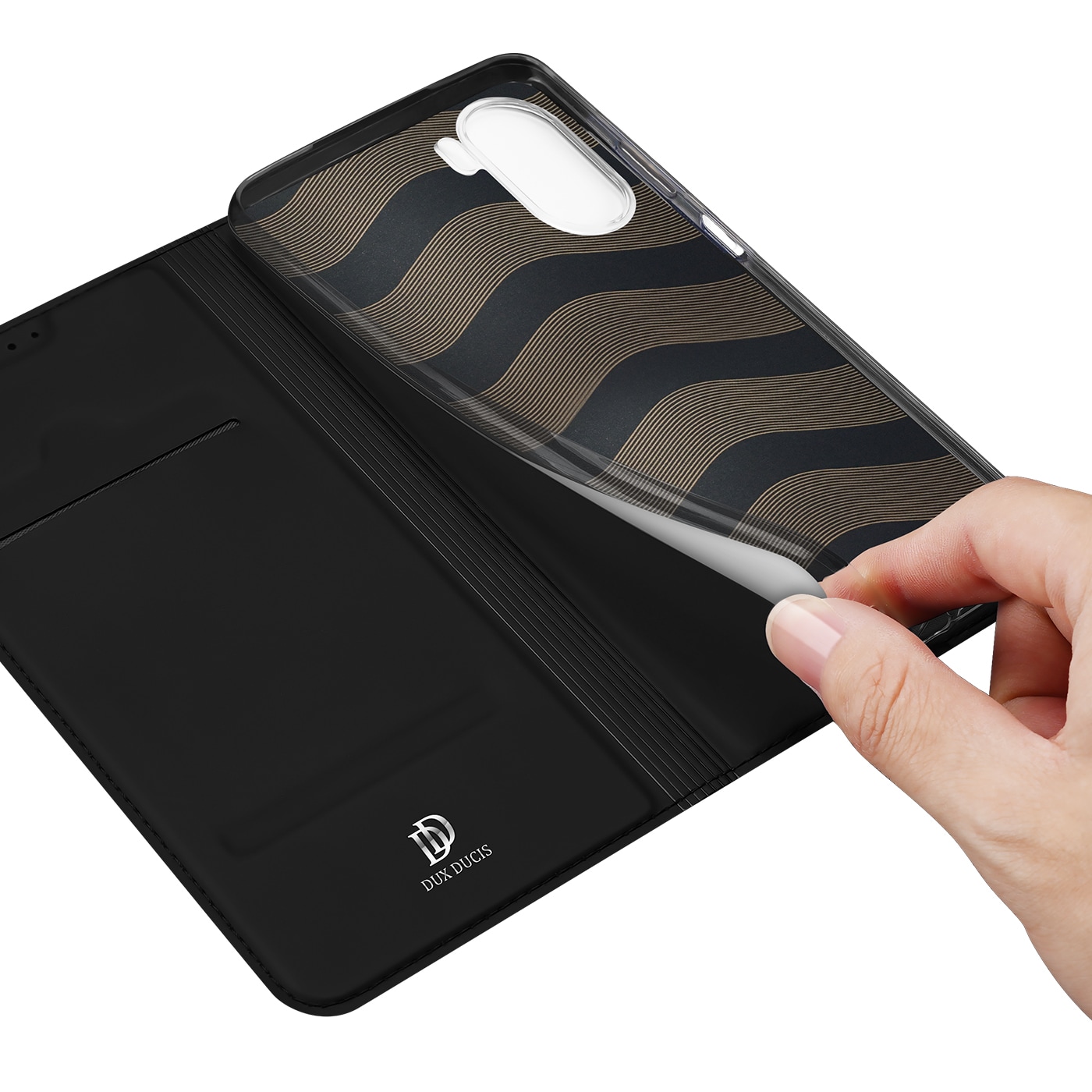 Dux Ducis Skin Pro-etui Vivo Y16 / Y02s tegnebogshylsteromslag med klap sort