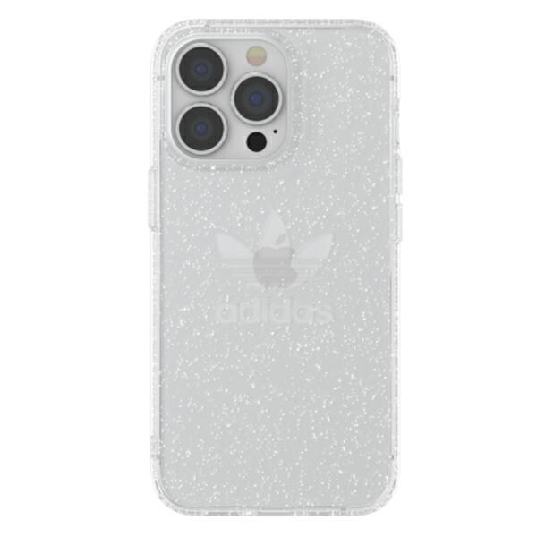 Adidas OR skyddande genomskinligt fodral med glitter för iPhone 13 Pro - Transparent silver