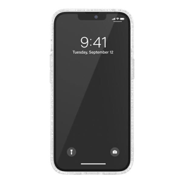 Adidas OR skyddande genomskinligt fodral med glitter för iPhone 13 Pro - Transparent silver