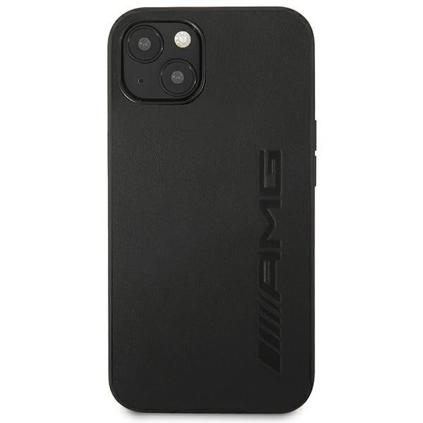 AMG AMHCP14SDOLBK iPhone 14 6.1 "sort / sort hardcase Læder Hot Stamped