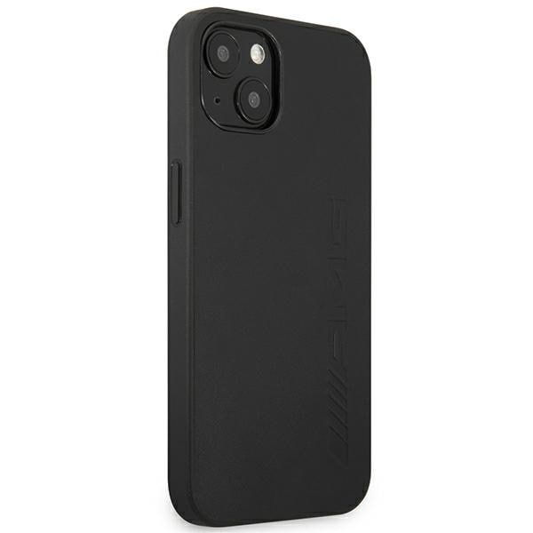 AMG AMHCP14SDOLBK iPhone 14 6.1 "sort / sort hardcase Læder Hot Stamped
