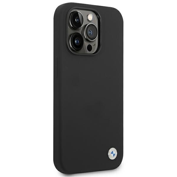 BMW Silikonfodral med metallogo för iPhone 14 Pro - Svart