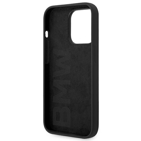 BMW Silikonfodral med metallogo för iPhone 14 Pro - Svart
