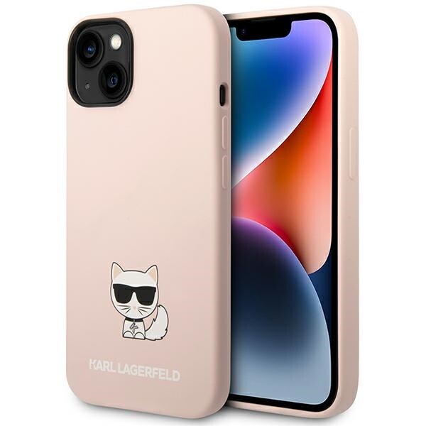 Karl Lagerfeld KLHCP14MSLCTPI iPhone 14 Plus 6.7" Hardcase Ljusrosa Silikon Choupette Body